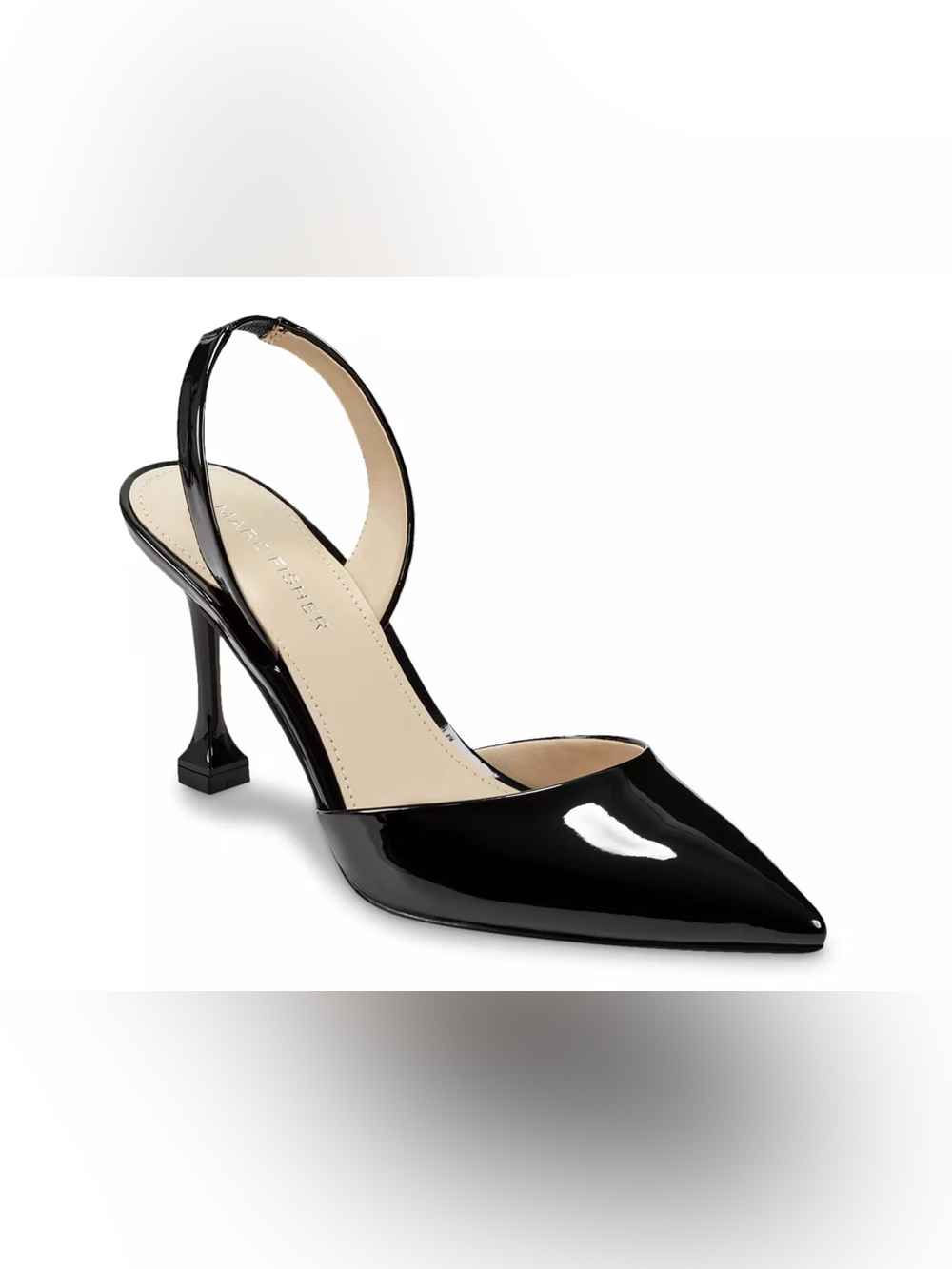 Marc Fisher Hadya Pump in Black Patent